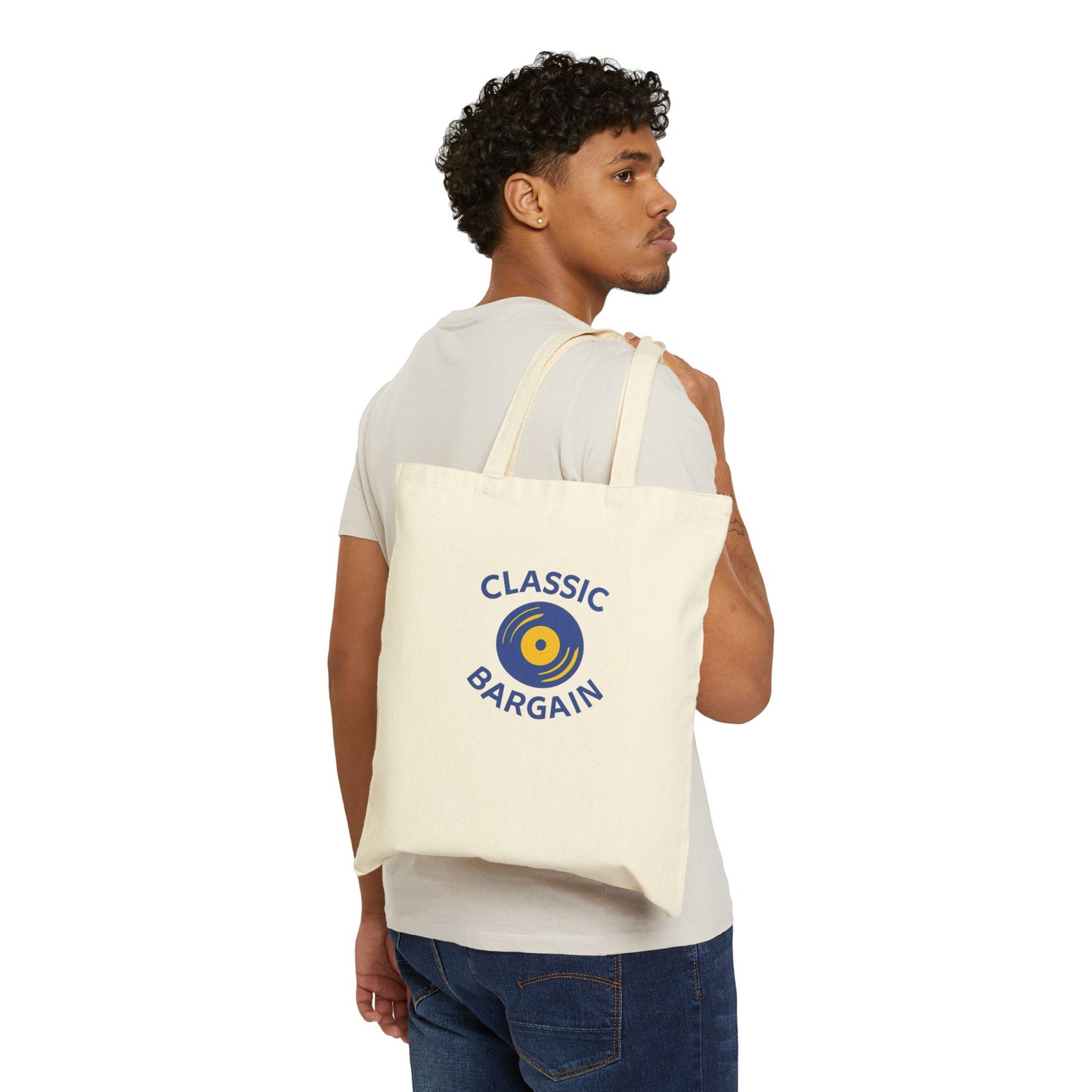 Classic Bargain™ Record Tote Bag — Heavy Canvas Vinyl Carrier