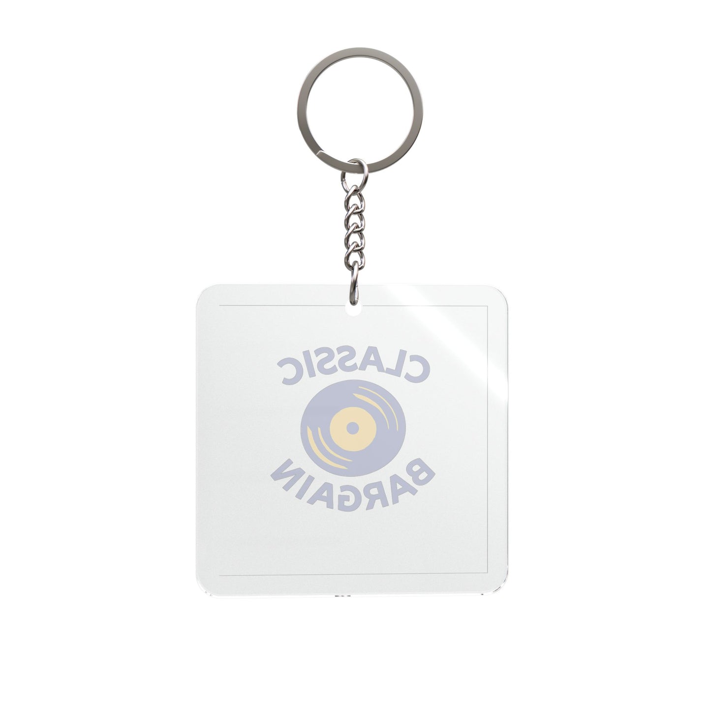 Classic Bargain™ Acrylic Record - Square Keychain