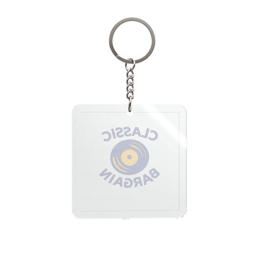 Classic Bargain™ Acrylic Record - Square Keychain