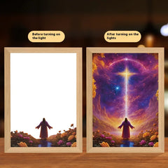 Jesus LED Moon Lamp: Illuminated Photo Frame for Home Decor & Christmas Gifts