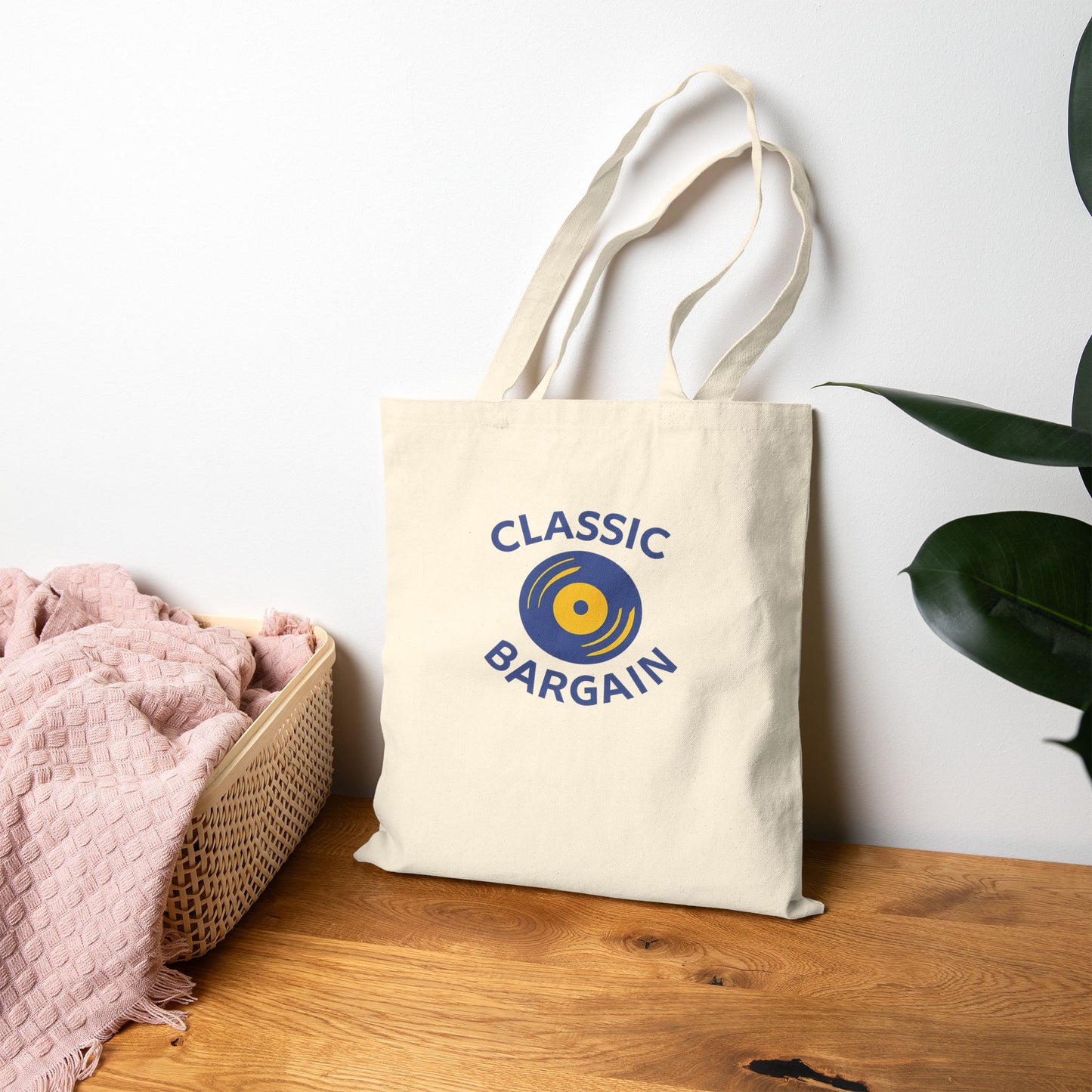 Classic Bargain™ Record Tote Bag — Heavy Canvas Vinyl Carrier