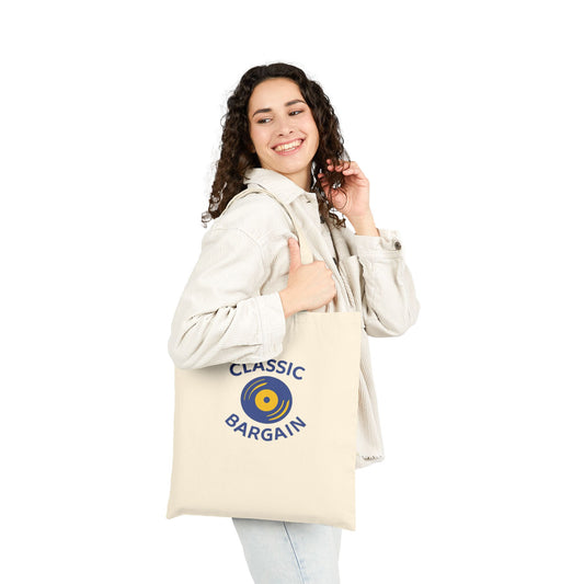 Classic Bargain™ Record Tote Bag — Heavy Canvas Vinyl Carrier