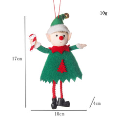 Christmas Green Red Elf Doll