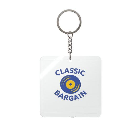 Classic Bargain™ Acrylic Record -  Square Keychain