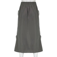 "Do You Mind" Cargo Midi Skirt