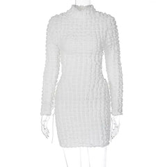 Bubble Textured Mini Dress Chic