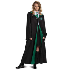 Harry Potter Robe, Deluxe Wizarding World Hogwarts House Themed Robes for Adults, Movie Quality Dress Up Costume Accessory Adult XXL (50-52) Slytherin