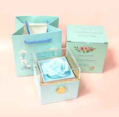 Rotating Rose Soap Flower Gift Box