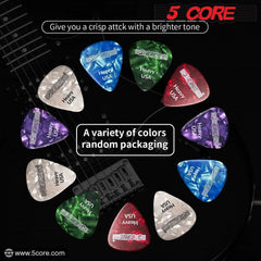 5Core Guitar Picks 0.96mm Celluloid Heavy Gauge Pick - Acoustic Electric Bass Guitars BLUE