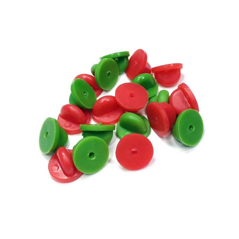 Christmas Rubber Pin Backs - 20 Pack