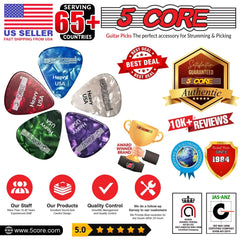 5Core Guitar Picks 0.96mm Celluloid Heavy Gauge Pick - Acoustic Electric Bass Guitars BLUE