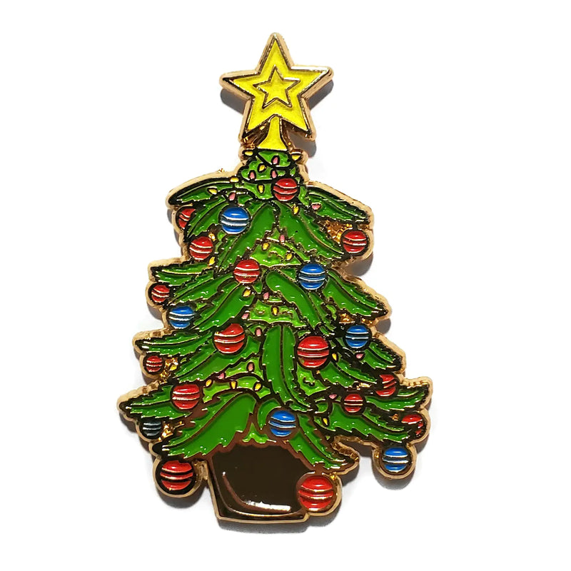 Cannabis Christmas Tree Pin