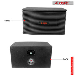 5Core Box Subwoofer for Car 1Pc Black 800W Peak Power 8 Inch Vented Trunk Speaker Woofer 8 Ohm