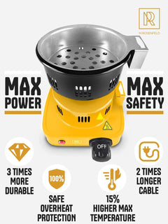 Yellow Multipurpose Electric Charcoal Starter Electric Charcoal Burner ETL