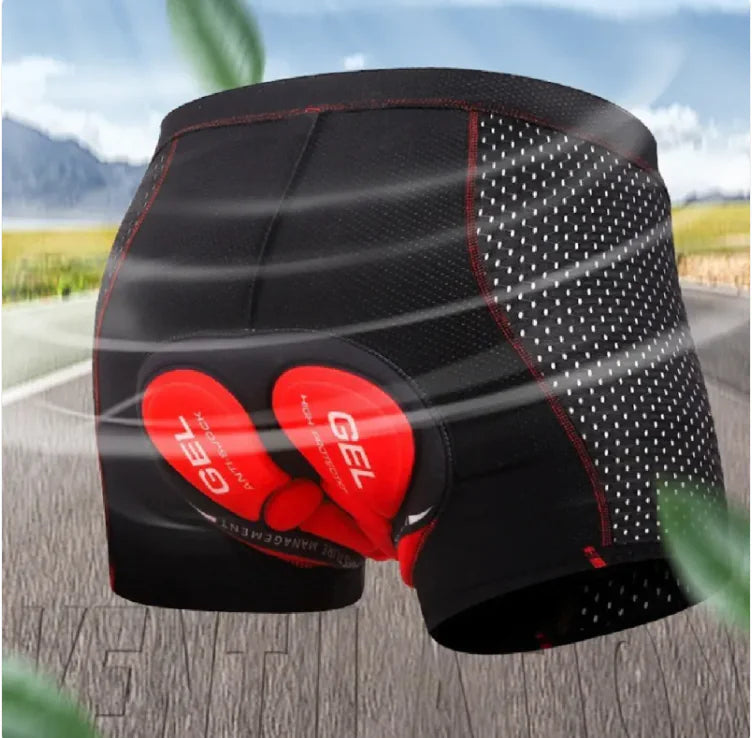 Men's Breathable Cycling Shorts with Shock-Absorbing Gel Padding