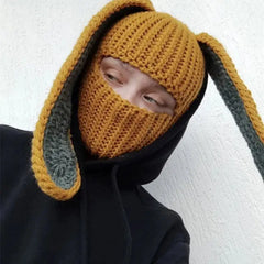 Masquerade Rabbit Knitted Balaclava Hat