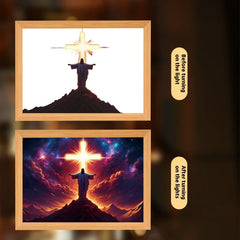 Jesus LED Moon Lamp: Illuminated Photo Frame for Home Decor & Christmas Gifts