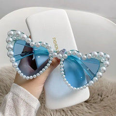 Cat Eye Heart Fashion Sunglasses