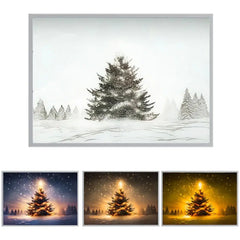 Christmas Tree Lights Decoration LED Rechargeable Lamp Painting