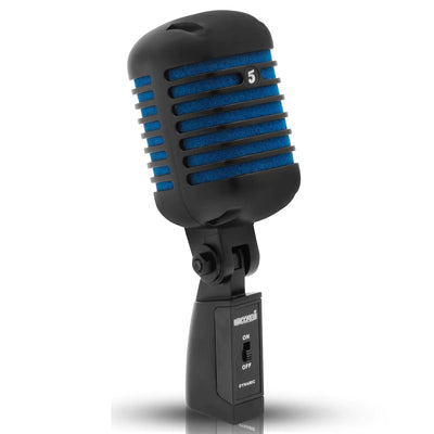 5Core Vintage Microphone Classic Dynamic Professional XLR Studio Retro Style Mic BLACK BLUE