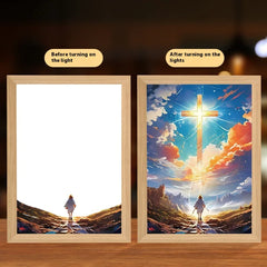 Jesus LED Moon Lamp: Illuminated Photo Frame for Home Decor & Christmas Gifts