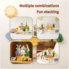 Children's Animal Puzzle Stacking Blocks