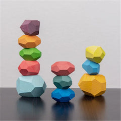 Wooden Stacking Stones Sensory Toy