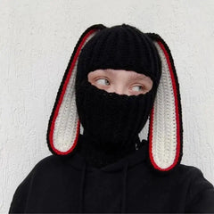 Masquerade Rabbit Knitted Balaclava Hat